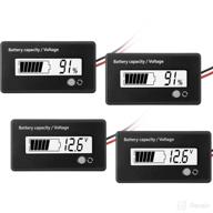 2-pack golf cart battery meter with alarm - 12v 24v 36v 48v 72v voltage indicator and lithium ion battery capacity monitor (white) логотип