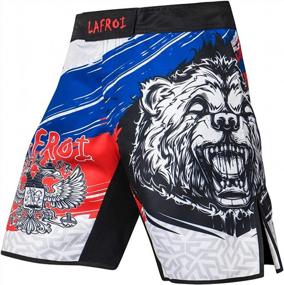 img 4 attached to LAFROI Mens MMA Cross Training Boxing Shorts Trunks With Drawstring And Pocket For Fight Wear - QJK01