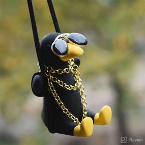 img 1 attached to Enhance Your Ride with (3 Pack) Swinging Duck Car Hanging Ornament