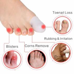 img 3 attached to New Material Gel Toe Caps: Relief For Blisters, Corns, Hammer Toes, And More - 10 PCS For Big Toe