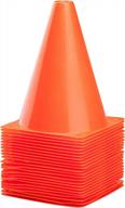 9-inch plastic training cones 12-pack for indoor and outdoor activities, festive events, field marking, and agility training - ideal for soccer, skating, football, basketball - by cartman логотип