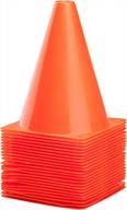 9-inch plastic training cones 12-pack for indoor and outdoor activities, festive events, field marking, and agility training - ideal for soccer, skating, football, basketball - by cartman logo