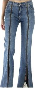 img 1 attached to Chic & Comfortable: Women'S Flare Pants With High Waist & Wide Legs - Ideal For Spring And Fall