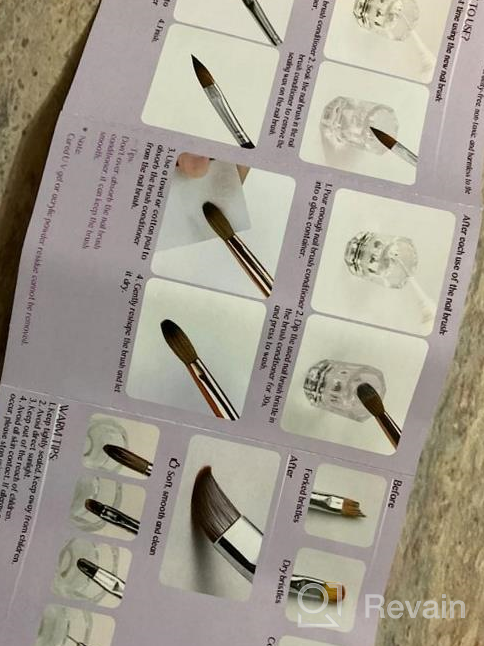 img 1 attached to 3Pcs Kolinsky Acrylic Brush Set For 3D Nail Art - Size 2/4/6 With Zebra Handle & Acrylic Powder For Carving, Extension & Designing. review by Carlos Cardoso