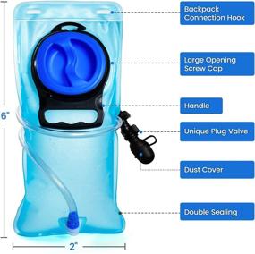 img 3 attached to 🥤 2L BPA Free Hydration Bladder Bag for Hiking, Running, Camping, Climbing - Large Opening & Refillable Water Reservoir