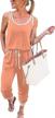 kirundo women's summer jumpsuits: casual sleeveless romper with drawstring elastic waist, pockets, and pajama style for 2023 logo