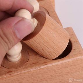 img 1 attached to Thoth Montessori Knobbed Cylinder Socket: Premium Wooden Educational Toy for Montessori Education - Family Version