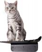 wall-mounted wooden cat shelf, floating cat perch, and cat tree in black by myzoo lack logo