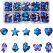 beadthoven 100pcs sea blue rhinestone charms: perfect for diy jewelry making logo