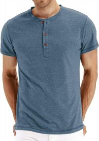 img 4 attached to Upgrade Your Casual Look With JYG Men'S Short Sleeve Henley Baseball Shirts
