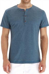 img 3 attached to Upgrade Your Casual Look With JYG Men'S Short Sleeve Henley Baseball Shirts