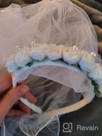 img 1 attached to White First Holy Communion Veil Headband for Flower Girls with Bow review by Christine Anyaakuu