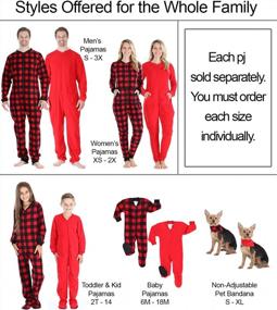 img 3 attached to Fleece Buffalo Plaid And Solid Red Onesie Pajamas Set For The Whole Family - Sleepyheads