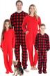 fleece buffalo plaid and solid red onesie pajamas set for the whole family - sleepyheads logo