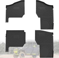 tpe floor mats for ranger xp 1000 crew: all weather protection for polaris ranger crew xp 2018-2022 (4pcs) logo