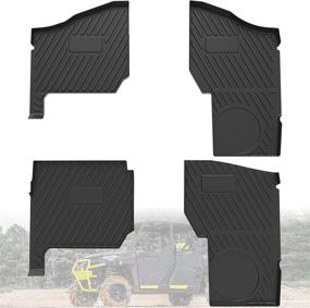 img 4 attached to TPE Floor Mats for Ranger XP 1000 Crew: All Weather Protection for Polaris Ranger Crew XP 2018-2022 (4PCS)