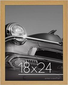 img 3 attached to Americanflat Pine Composite Wood Poster Frame With Polished Plexiglass - 18X24 Size, Vertical And Horizontal Formats For Wall With Hanging Hardware Included