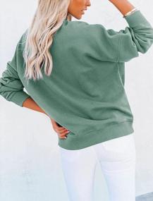 img 3 attached to Lightweight Casual Women'S Sweatshirt With Long Sleeves, Mock Turtleneck, Loose Fit And Pocket - Perfect Tunic Pullover