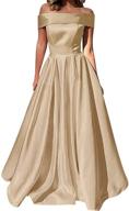 yunuo dresses shoulder evening champagne women's clothing - dresses logo