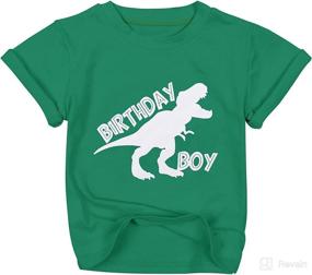img 4 attached to QLIPIN Birthday Toddle Dinosaur Clothes Apparel & Accessories Baby Girls