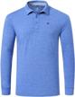quick-dry men's golf polo shirt with collar - athletically styled long-sleeved sport tee by mofiz logo