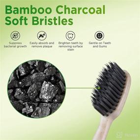 img 1 attached to Frekare Toothbrush Biodegradable Eco Friendly Charcoal