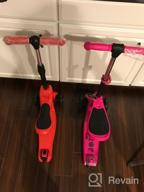 img 1 attached to 🛴 Adjustable Height Kick Scooters for Kids Ages 3-5 (Suitable for 2-12 Year Old) - Foldable, Removable Seat, LED Light Wheels, Rear Brake, Wide Standing Board - Perfect for Outdoor Activities - Boys/Girls Scooter review by Robert Ducki