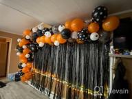 img 1 attached to Halloween Balloon Arch Garland Kit - 119 Pack Black Orange Confetti Balloons With Mylar Spider Balloon For Kids Theme Party Decorations Background Classroom Supplies. review by Christopher Lance