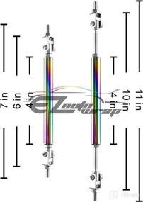 img 1 attached to 🌟 EZAUTOWRAP Gold Adjustable Frame Bumper Lip Splitter Strut Rod Support Bar: Enhance Stability and Style