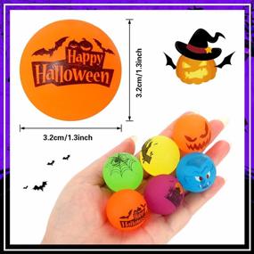img 2 attached to NOVWANG 84Pcs 12 Styles Halloween Bouncing Balls For Kids, Glow In The Dark Bouncy Play Balls Halloween Party Favors Goodie Bag Fillers School Classroom Games