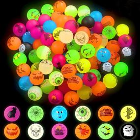 img 4 attached to NOVWANG 84Pcs 12 Styles Halloween Bouncing Balls For Kids, Glow In The Dark Bouncy Play Balls Halloween Party Favors Goodie Bag Fillers School Classroom Games