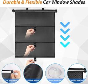 img 2 attached to BOGI Car Window Shade (2 Pack) Car Roller Sunshade For Side Window,Car Sun Window Shade,Protect Baby,Kids And Pets From UV Rays Sun Glare,Suitable For Most Cars,SUV, Trucks,House And Office Window