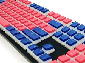 img 3 attached to Добавьте красок своей клавиатуре с набором клавиш Ducky Seamless Legend в коралловом/синем цвете