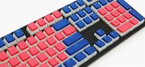img 2 attached to Добавьте красок своей клавиатуре с набором клавиш Ducky Seamless Legend в коралловом/синем цвете