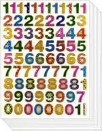 sparkling glitter metallic foil reflective number stickers: colorful 0-9, 10 self-adhesive sheets for 🎉 kid's scrapbook, birthday party, photo, card, envelope, diary, album. each number measures 0.5 inches in height logo