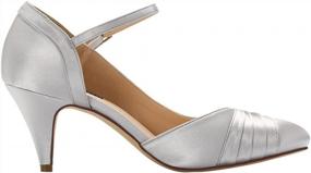 img 2 attached to Stylish And Comfortable ERIJUNOR Satin Kitten Heels For Women: Perfect For Evening Events, Weddings, Or Formal Occasions