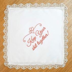 img 1 attached to 🎩 Stylish Ugly Crying Pink Wedding Handkerchiefs: Must-have Men's Accessory