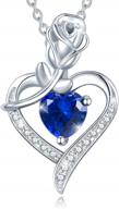 ожерелье с кулоном в форме сердца из стерлингового серебра - agvana fine jewelry подарок на день святого валентина с камнем по рождению для нее логотип