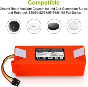 img 3 attached to Energup High-Capacity 14.4V 6500MAh Li-Ion Battery As Replacement For Xiaomi Robot Vacuum Battery, Compatible With Xiaomi Mijia Roborock S50 S51 Vacuum Cleaners