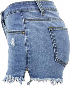 img 1 attached to AGUTIUN Women'S Jeans Shorts Mid Rise Ripped Tassel Jeans Frayed Raw Hem Denim Shorts For Summer