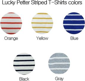 img 1 attached to 🐶 Lucky Petter Dog Shirt: Striped, Soft Breathable T-Shirts for Small to Large Dogs - Stretchable, Rugby-Inspired Dog Clothes