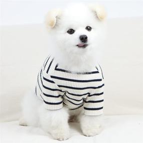 img 2 attached to 🐶 Lucky Petter Dog Shirt: Striped, Soft Breathable T-Shirts for Small to Large Dogs - Stretchable, Rugby-Inspired Dog Clothes