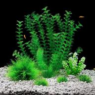 🌿 qumy medium artificial aquarium plants plastic fish plant set for tank decoration - suitable for all fish логотип