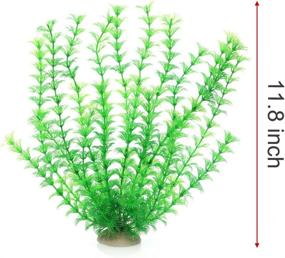 img 3 attached to 🌿 QUMY Medium Artificial Aquarium Plants Plastic Fish Plant Set for Tank Decoration - Suitable for All Fish