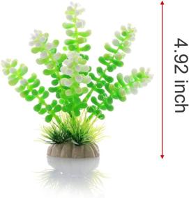 img 2 attached to 🌿 QUMY Medium Artificial Aquarium Plants Plastic Fish Plant Set for Tank Decoration - Suitable for All Fish