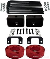 🔥 full lift kit for silverado &amp; sierra 1500: 3.5&#34; front lift + 3&#34; rear lift blocks + square bend u-bolts 2wd 4wd (red) - american automotive logo