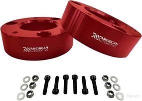 img 3 attached to 🔥 Full Lift Kit for Silverado &amp; Sierra 1500: 3.5&#34; Front Lift + 3&#34; Rear Lift Blocks + Square Bend U-Bolts 2WD 4WD (Red) - American Automotive