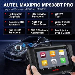 img 1 attached to Autel MP808BT Pro Diagnostic Scanner with $150 Adaptor Kit: 2022's Latest Bi-Directional Control, ECU Coding, All System Diagnosis, 30+ Service Functions, FCA AutoAuth - Upgraded MP808 DS808