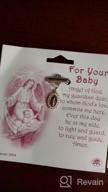 img 1 attached to 👶 Cherish the Moment with our Baby Lapel Pin: Adorned with Dangling Pink Miraculous Medal Charm - Ideal Birth or Baptism Gift review by Ashley Wood