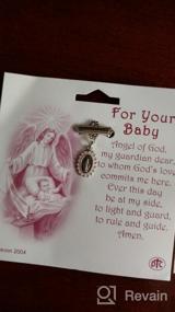 img 3 attached to 👶 Cherish the Moment with our Baby Lapel Pin: Adorned with Dangling Pink Miraculous Medal Charm - Ideal Birth or Baptism Gift